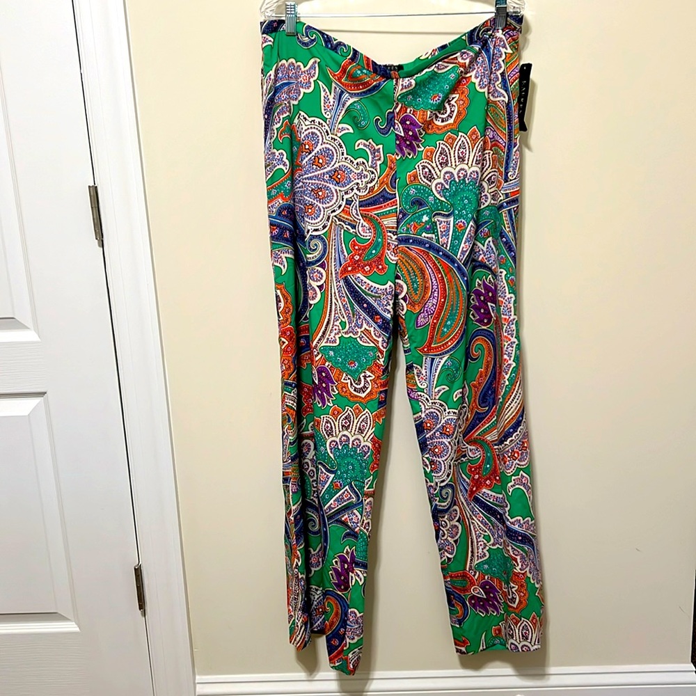 Lauren Ralph Lauren Women’s Mandala Paisley Palazzo Boho Pants / Size 16 / NWT
